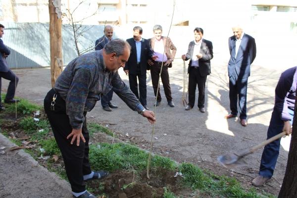 شرکت سرپرست ،اساتیدوکارکنان دانشگاه فرهنگیان استان قزوین درآیین درختکاری 6
