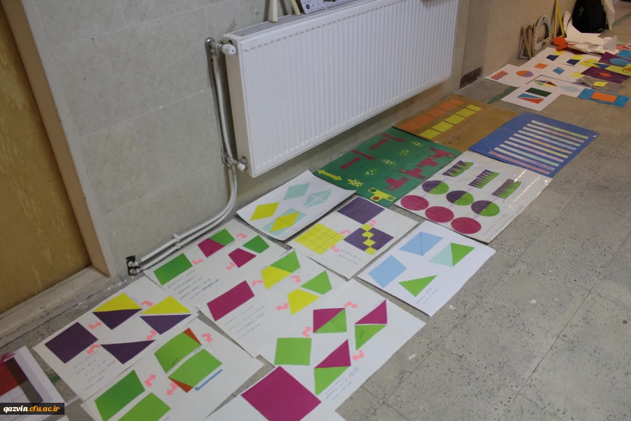 بازدید سرپرست مدیریت امور پردیس های استان قزوین ازدست سازه های حجمی درس ریاضی دانشجویان پردیس بنت الهدی صدر 3