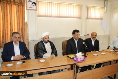 دیدارمعاون ارزیابی وعملکردومدیرکل حوزه ریاست وروابط عمومی  دانشگاه فرهنگیان کشور  با مسئولین،اعضای هیئت علمی وکارکنان دانشگاه فرهنگیان استان قزوین
دکتر علی محمدی :ماباید پرچمدار احیای تربیت معلم دردوره کنونی باشیم.