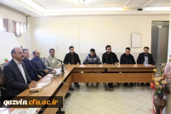 نشست صمیمی دکتررضایی رئیس گروه مطالعات فرهنگی دانشگاه فرهنگیان بامسئولین کانونها وتشکل های دانشجویی دانشگاه فرهنگیان استان قزوین 2