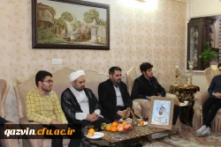 حضور مسئولین ودانشجویان دانشگاه فرهنگیان استان قزوین دربیت شهید مجیدقنبری 2