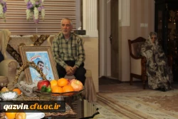 حضور مسئولین ودانشجویان دانشگاه فرهنگیان استان قزوین دربیت شهید مجیدقنبری 4