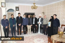 حضور مسئولین ودانشجویان دانشگاه فرهنگیان استان قزوین دربیت شهید مجیدقنبری 7