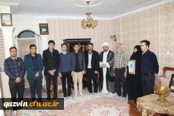 حضور مسئولین ودانشجویان دانشگاه فرهنگیان استان قزوین دربیت شهید مجیدقنبری 8
