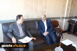 دیدارسرپرست امور پردیس های دانشگاه فرهنگیان استان قزوین بامدیرعامل مجمع خیرین مدرسه ساز استان قزوین 2