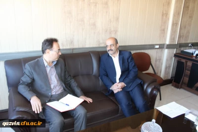 دیدارسرپرست امور پردیس های دانشگاه فرهنگیان استان قزوین بامدیرعامل مجمع خیرین مدرسه ساز استان