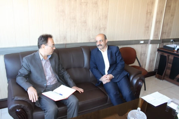 دیدارسرپرست امور پردیس های دانشگاه فرهنگیان استان قزوین بامدیرعامل مجمع خیرین مدرسه ساز استان قزوین 2