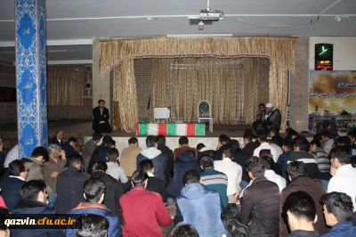 استقبال ووداع باشکوه وعاشقانه اساتید کارکنان ودانشجویان دانشگاه فرهنگیان استان قزوین با سردارشهید مدافع حرم حمیدمحمدرضایی