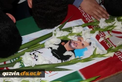 استقبال ووداع باشکوه وعاشقانه اساتید کارکنان ودانشجویان دانشگاه فرهنگیان استان قزوین با سردارشهید مدافع حرم حمیدمحمدرضایی 9