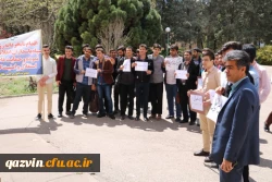 تجمع اعتراضی دانشجویان پردیس شهیدرجایی قزوین درمحکومیت توهین رژیم آمریکا به سپاه پاسداران 2