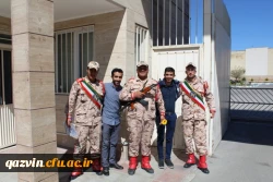 درحمایت ازسپاه پاسداران درمقابل موضع خصمانه رژیم آمریکا صورت گرفت:دیدار مسئولین ودانشجویان دانشگاه فرهنگیان استان قزوین بافرماندهان سپاه صاحب الامر(عج)استان 2