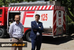 برگزاری مانور اطفاء حریق درپردیس شهیدرجایی قزوین 8