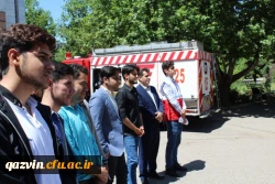 برگزاری مانور اطفاء حریق درپردیس شهیدرجایی قزوین 9