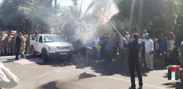 شرکت اساتید،دانشجویان وکارکنان دانشگاه فرهنگیان استان قزوین درراهپیمایی باشکوه روز قدس 5