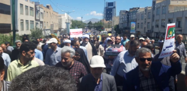 شرکت اساتید،دانشجویان وکارکنان دانشگاه فرهنگیان استان قزوین درراهپیمایی باشکوه روز قدس 8