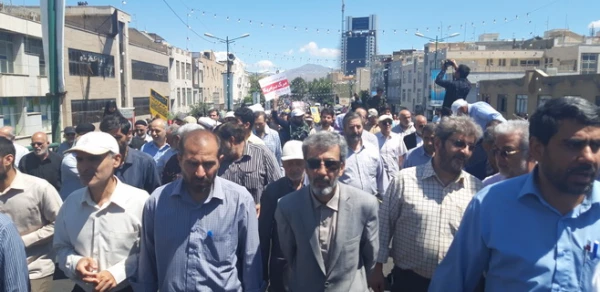 شرکت اساتید،دانشجویان وکارکنان دانشگاه فرهنگیان استان قزوین درراهپیمایی باشکوه روز قدس 10