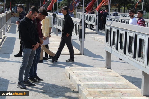 نودانشجومعلمان پردیس شهید رجایی قزوین باحضور درگلزار شهدای قزوین با آرمانهای مقدس شهدا تجدید میثاق کردند. 6