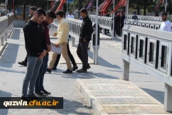 نودانشجومعلمان پردیس شهید رجایی قزوین باحضور درگلزار شهدای قزوین با آرمانهای مقدس شهدا تجدید میثاق کردند. 7