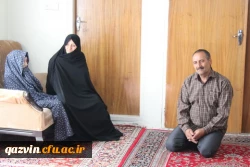 دکتر مشهدی سرپرست مدیریت امور پردیس های استان قزوین به همراه دانشجویان عضوکانون ایثار پردیس شهیدرجایی قزوین با خانواده شهیدسرافراز نیروی انتظامی شهید محمدکشاورز ترک دیدار وگفتگوکردند. 5