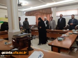 بعدارظهر روز دوشنبه 98/7/15 جلسه تکریم ومعارفه مسئول بسیج دانشجویی پردیس بنت الهدی صدر قزوین باحضور مسئولین دانشگاه و مسئولین بسیج دانشجویی استان وسازمان مرکزی برگزارشد. 2