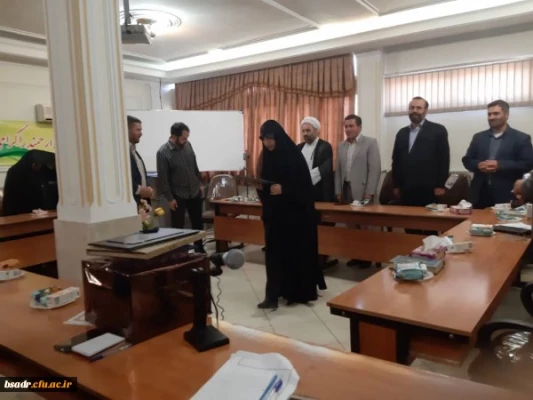 بعدارظهر روز دوشنبه 98/7/15 جلسه تکریم ومعارفه مسئول بسیج دانشجویی پردیس بنت الهدی صدر قزوین باحضور مسئولین دانشگاه و مسئولین بسیج دانشجویی استان وسازمان مرکزی برگزارشد. 2