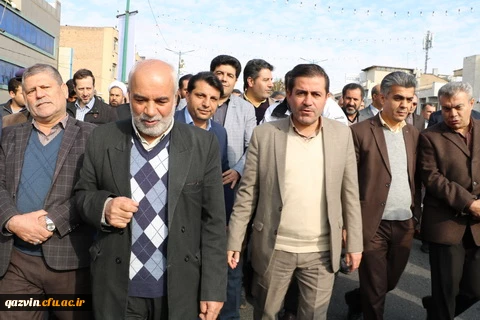 راهپیمایی مسئولین اساتید ودانشجویان دانشگاه فرهنگیان استان قزوین به همراه مردم انقلابی وهمیشه درصحنه قزوین علیه اغتشاش گران وآشوبگران واربابان آنها 16