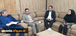 دیدار دکتر مشهدی رییس دانشگاه فرهنگیان استان قزوین با دکتر حسینی معاون وزیر و رییس سازمان اموزش وپرورش استثنایی کشور 3