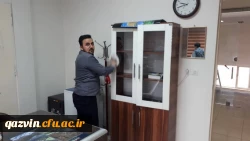 سراهای دانشجویی وساختمان های آموزشی واداری دانشگاه فرهنگیان استان قزوین طی سه مرحله ضدعفونی شد 5