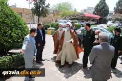  حضور مسئول محترم نمایندگی ولی فقیه در سپاه صاحب الامر (عج) استان قزوین به همراه جمعی از فرماندهان سپاه پاسداران و بسیج استان قزوین به مناسبت  هفته ی گرامیداشت مقام معلّم در دانشگاه فرهنگیان استان قزوین 2