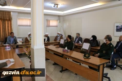  حضور مسئول محترم نمایندگی ولی فقیه در سپاه صاحب الامر (عج) استان قزوین به همراه جمعی از فرماندهان سپاه پاسداران و بسیج استان قزوین به مناسبت  هفته ی گرامیداشت مقام معلّم در دانشگاه فرهنگیان استان قزوین 2