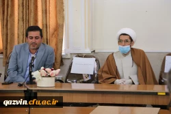  حضور مسئول محترم نمایندگی ولی فقیه در سپاه صاحب الامر (عج) استان قزوین به همراه جمعی از فرماندهان سپاه پاسداران و بسیج استان قزوین به مناسبت  هفته ی گرامیداشت مقام معلّم در دانشگاه فرهنگیان استان قزوین 2