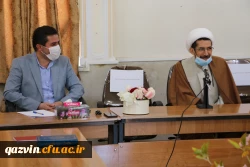  حضور مسئول محترم نمایندگی ولی فقیه در سپاه صاحب الامر (عج) استان قزوین به همراه جمعی از فرماندهان سپاه پاسداران و بسیج استان قزوین به مناسبت  هفته ی گرامیداشت مقام معلّم در دانشگاه فرهنگیان استان قزوین 2