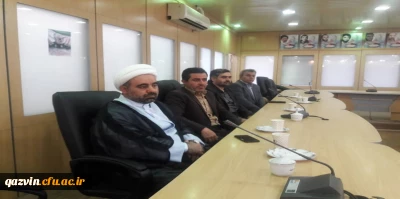 شرکت در جلسه ی فرمانده ی جدید ناحیه ی مقاومت بسیج امام حسن مجتبی شهرستان قزوین با مدیران ادارات و سازمان ها