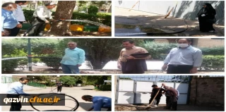 فضای سبز دانشگاه فرهنگیان استان قزوین، جانِ دوباره می گیرد.