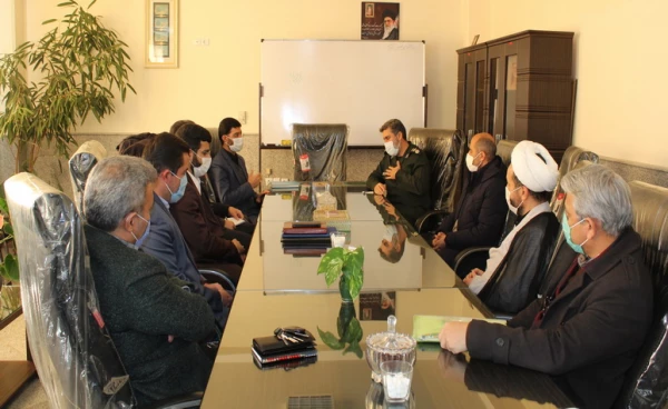 دیدار رییس بسیج اساتید دانشگاه فرهنگیان کشور با نماینده مقام معظم رهبری و سپاه صاحب الامر (عج) در استان قزوین 9