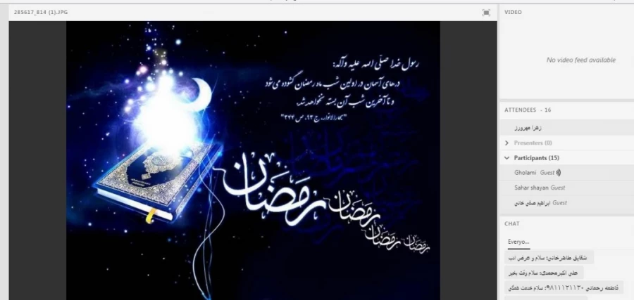 برگزاری جلسه مجازی کادر پردیس خواهران با نمایندگان گروه های کلاسی 2