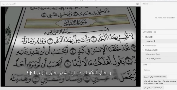 برگزاری جلسه مجازی کادر پردیس خواهران با نمایندگان گروه های کلاسی 2