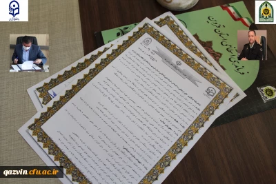انعقاد تفاهم نامه همکاری های فرهنگی و اجتماعی بین دانشگاه فرهنگیان استان قزوین و فرماندهی انتظامی استان