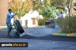 اجرای پروژه آسفالت محوطه پردیس بنت الهدی صدر قزوین 4