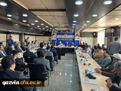 دیدار هیات رئیسه، استادان و کارکنان دانشگاه فرهنگیان قزوین با مجموعه فرماندهی سپاه صاحب الامر (عج) استان قزوین در حمایت از پاسخ قاطع سپاه پاسداران به اسرائیل غاصب 4