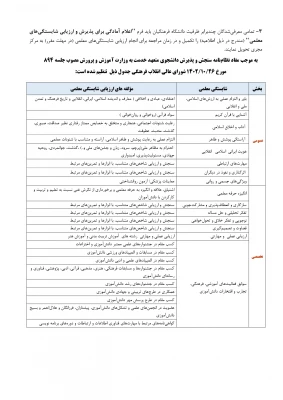 اطلاعیه شماره یک مصاحبه چند برابر ظرفیت داوطلبان کنکور 1403 7