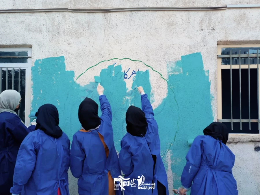 جهاد دانشجومعلمان دانشگاه فرهنگیان قزوین برای شاداب سازی مدارس 19